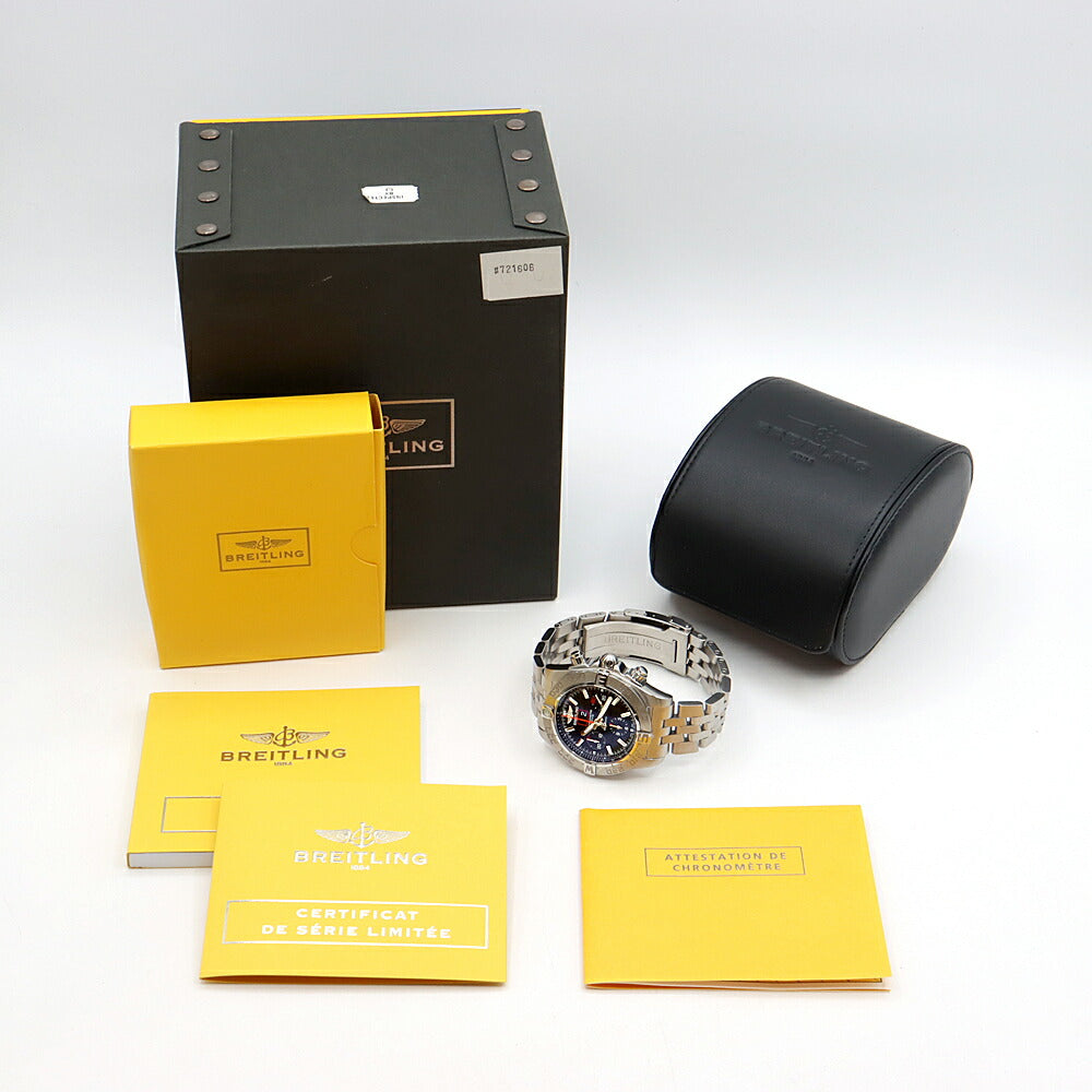 内部点検済 BREITLING ブライトリング クロノマット ブラックバード 2000本限定 A44360 クロノグラフ ビッグデイト 300m防水 黒 ブラック SS ステンレス メンズ 自動巻き【6ヶ月保証】【腕時計】【中古】