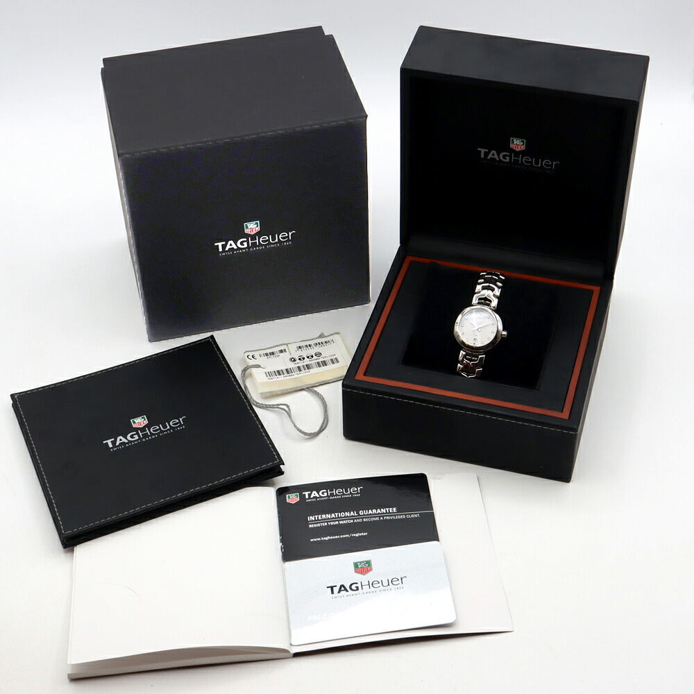 電池交換済 TAG Heuer タグホイヤー リンク WAT1411 11Pダイヤ 純正ダイヤモンド デイト 100m防水 シルバー SS ステンレス レディース クォーツ【6ヶ月保証】【腕時計】【中古】