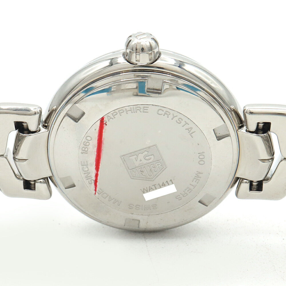 電池交換済 TAG Heuer タグホイヤー リンク WAT1411 11Pダイヤ 純正ダイヤモンド デイト 100m防水 シルバー SS ステンレス レディース クォーツ【6ヶ月保証】【腕時計】【中古】