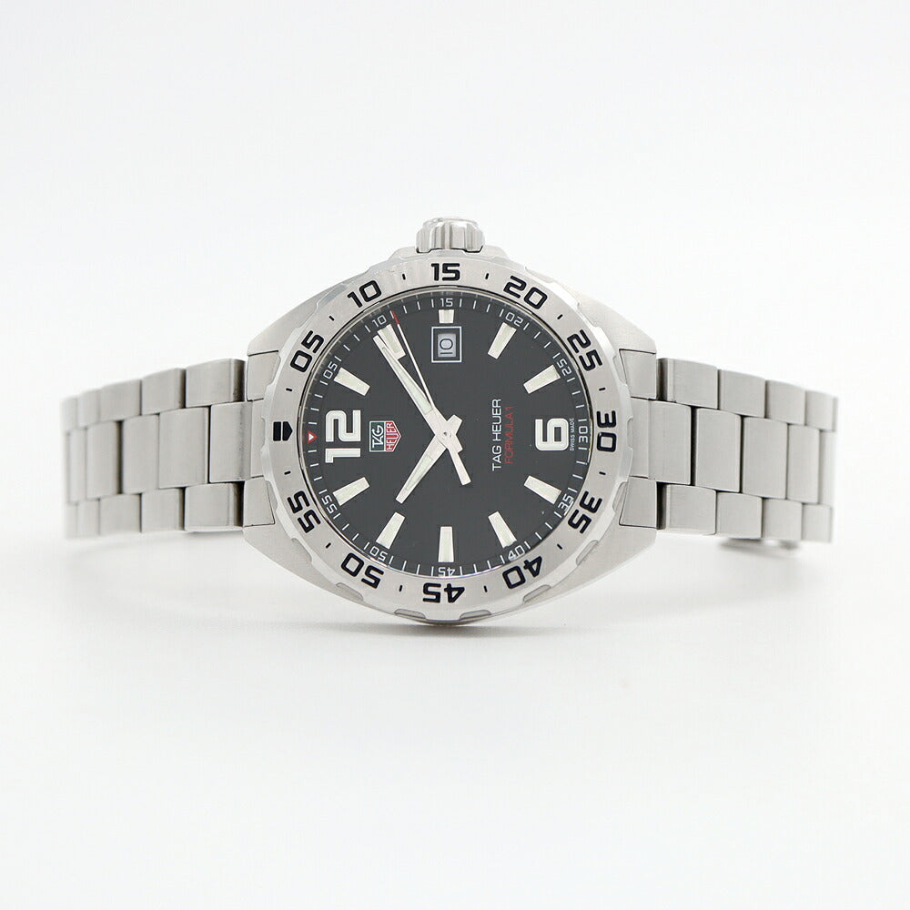 電池交換済 TAG Heuer タグホイヤー フォーミュラ1 WAZ1112 BA0875 デイト 200m防水 黒 ブラック SS ステンレス メンズ クォーツ フォーミュラー1【6ヶ月保証】【腕時計】【中古】