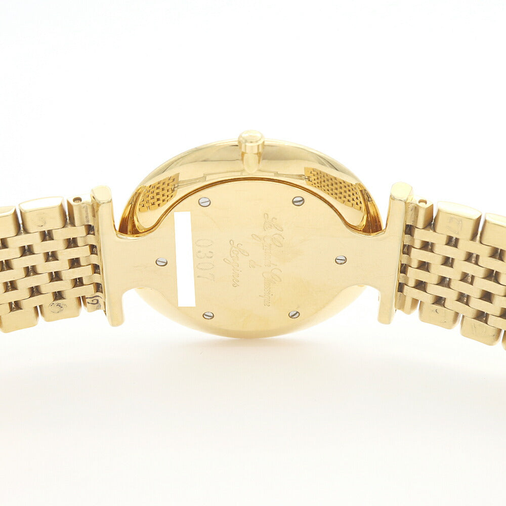 電池交換済 LONGINES ロンジン ラ グラン クラシック ドゥ ロンジン L4.709.2 ダイヤモンド 12Pダイヤ ゴールド YGP イエローゴールド SS ステンレス メンズ ボーイズ レディース クォーツ【6ヶ月保証】【腕時計】【中古】