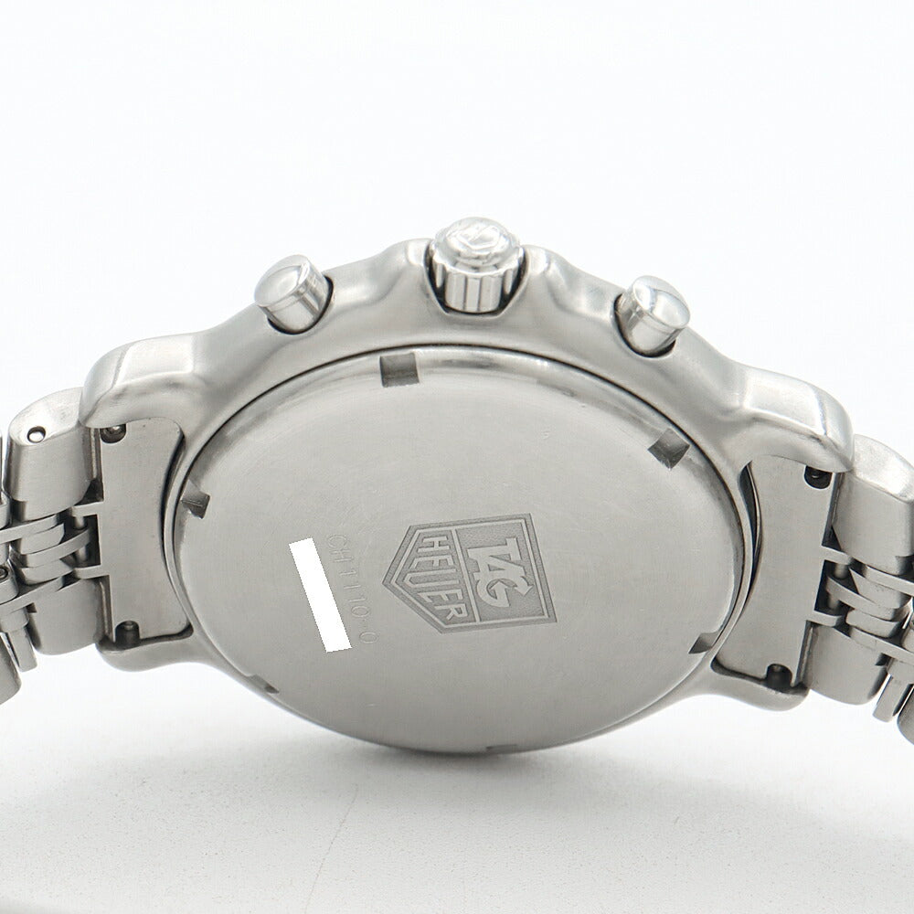 電池交換済 TAG Heuer タグホイヤー 6000シリーズ クロノグラフ CH1110-0 デイト 200m防水 シルバー SS ステンレス メンズ クォーツ【6ヶ月保証】【腕時計】【中古】