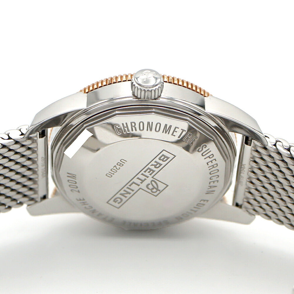 BREITLING ブライトリング スーパーオーシャン ヘリテージII B20 UB2010 デイト 200m防水 黒 ブラック SS ステンレス K18RG レッドゴールド コンビ CE セラミック メンズ 自動巻き【6ヶ月保証】【腕時計】【中古】