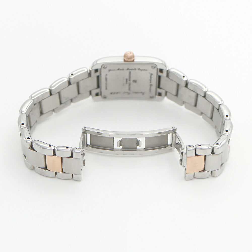 電池交換済 FREDERIQUE CONSTANT フレデリックコンスタント クラシック カレ FC-200X1C12/4/6 シルバー SS ステンレス PGP ピンクゴールド コンビ レディース クォーツ【6ヶ月保証】【腕時計】【中古】