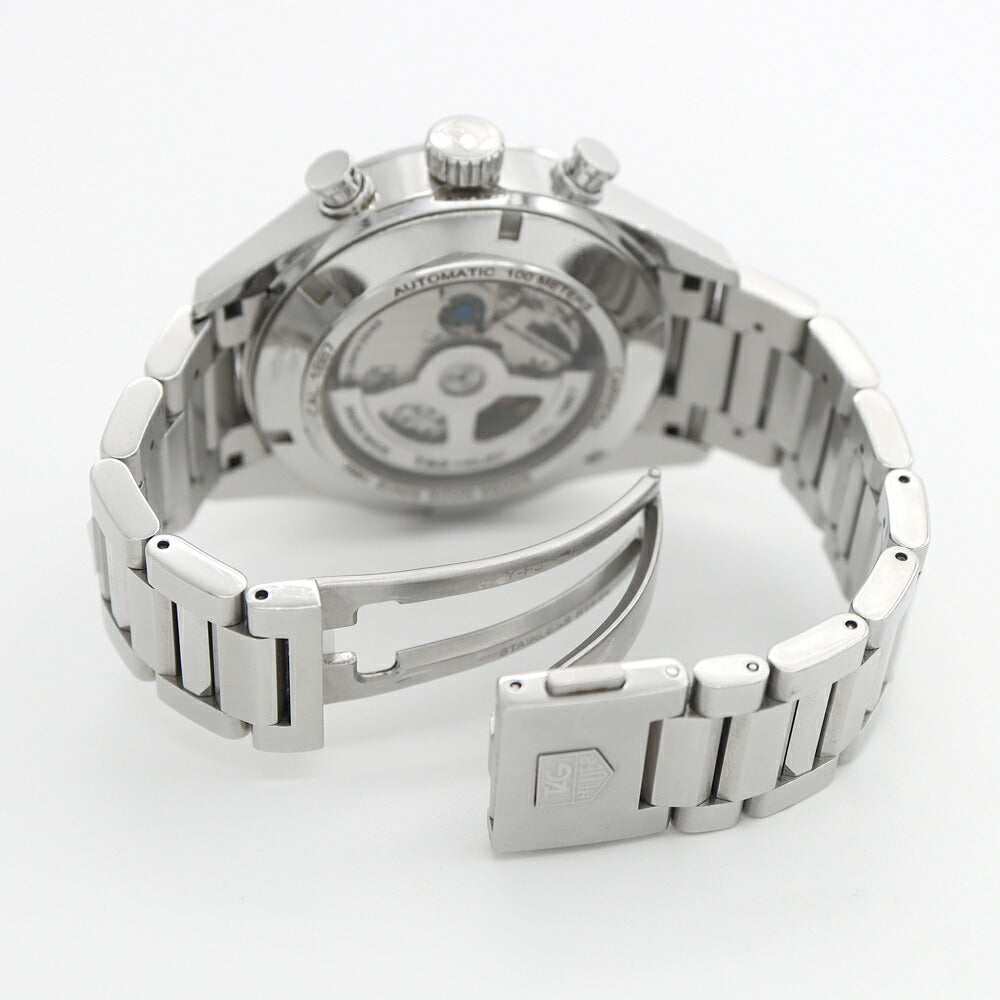 TAG Heuer タグホイヤー カレラ キャリバー1887 クロノグラフ CAR2012 デイト 100m防水 裏スケ シルバー SS ステンレス メンズ 自動巻き【6ヶ月保証】【腕時計】【中古】