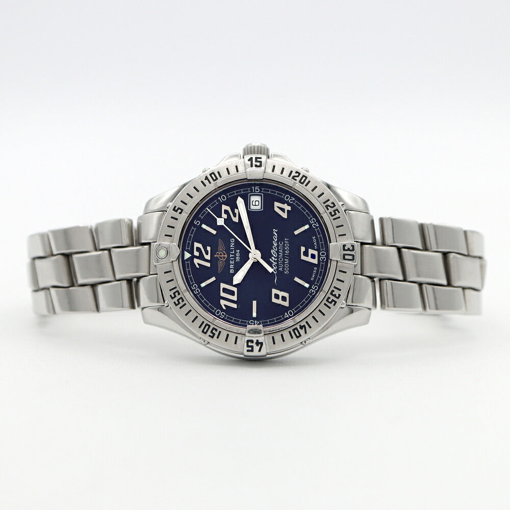 BREITLING ブライトリング コルトオーシャン A17350 デイト 500m防水 青 ブルー SS ステンレス メンズ 自動巻き【6ヶ月保証】【腕時計】【中古】