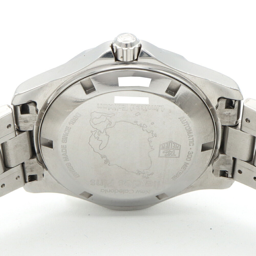 TAG Heuer タグホイヤー アクアレーサー ニューカレドニア イルデパン 日本800本限定 WAF211T デイト 300m防水 青 ブルー SS ステンレス メンズ 自動巻き【6ヶ月保証】【腕時計】【中古】