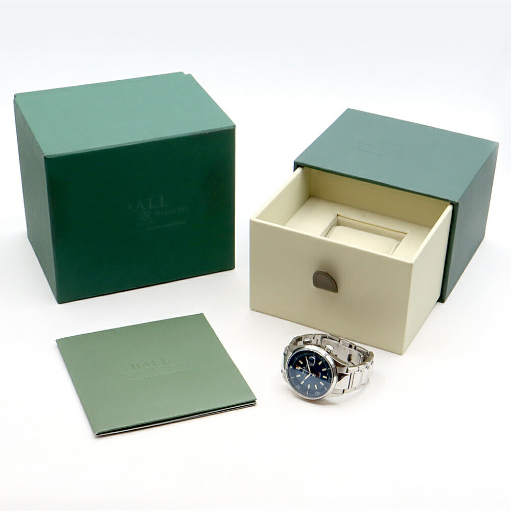 内部点検済 BALL ボール ウォッチ エンジニアマスター ダイバー クロノメーター 世界1000本限定 DM2280A 300m防水 デイト 青 ブルー SS ステンレス メンズ 自動巻き【6ヶ月保証】【腕時計】【中古】