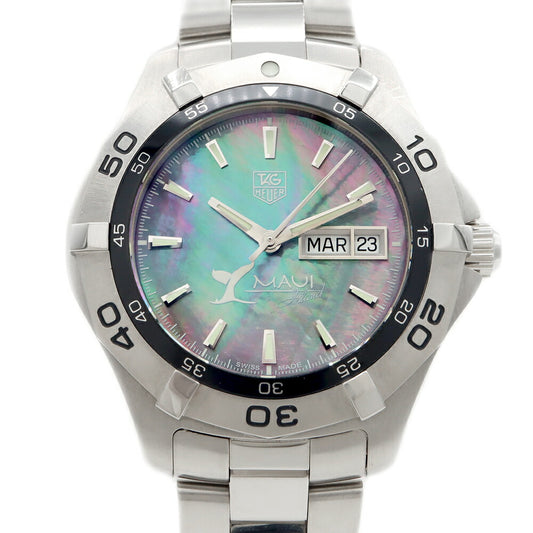 TAG Heuer タグホイヤー アクアレーサー マウイ島 日本700本限定 WAF2012 300m防水 デイデイト ブラックシェル SS ステンレス メンズ 自動巻き【6ヶ月保証】【腕時計】【中古】