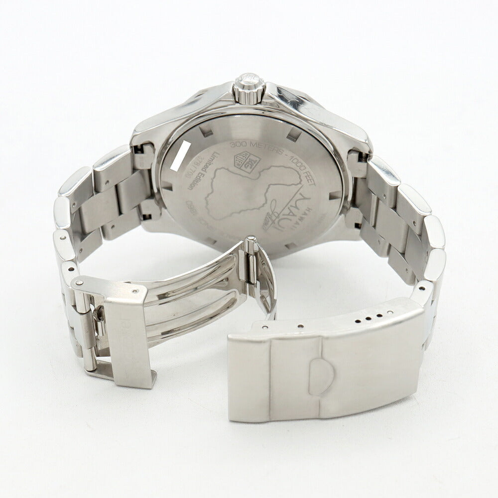TAG Heuer タグホイヤー アクアレーサー マウイ島 日本700本限定 WAF2012 300m防水 デイデイト ブラックシェル SS ステンレス メンズ 自動巻き【6ヶ月保証】【腕時計】【中古】