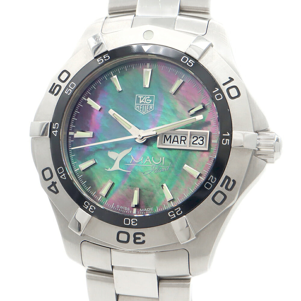 TAG Heuer タグホイヤー アクアレーサー マウイ島 日本700本限定 WAF2012 300m防水 デイデイト ブラックシェル SS ステンレス メンズ 自動巻き【6ヶ月保証】【腕時計】【中古】