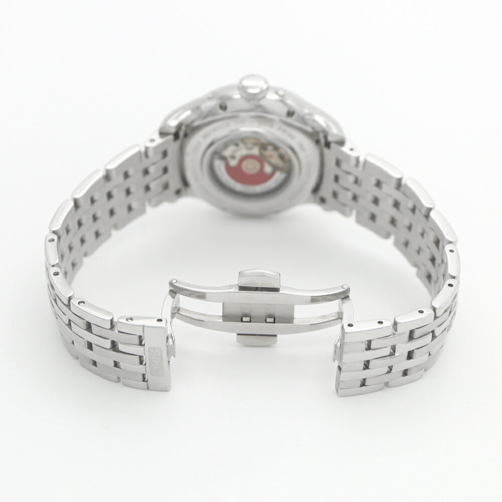 ORIS オリス アートリエ コンプリケーション ムーンフェイズ 7606 裏スケ 30ｍ防水 トリプルカレンダー シルバー SS ステンレス メンズ 自動巻き【6ヶ月保証】【腕時計】【中古】