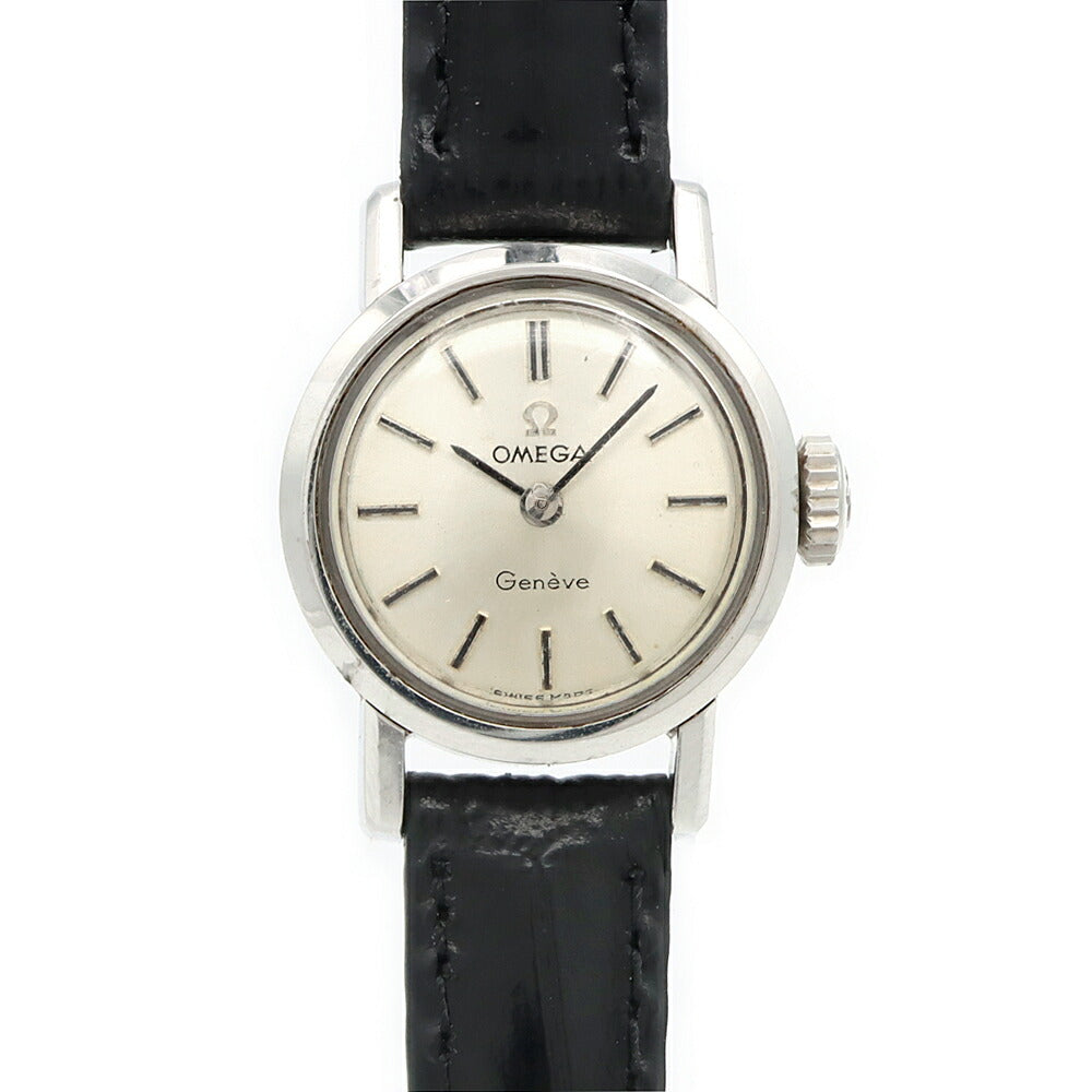 OMEGA オメガ Geneve ジュネーブ 515.003 Cal.483 シルバー SS ステンレス 純正尾錠 レディース 手巻き アンティーク ヴィンテージ【腕時計】【中古】