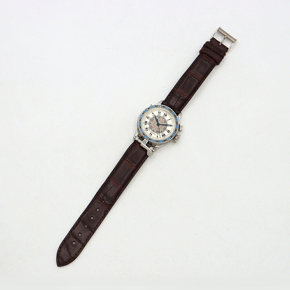 内部点検済 LONGINES ロンジン リンドバーグ アワーアングル 1000本限定 L2.607.4 デイト シルバー SS ステンレス 純正ベルト メンズ 手巻き【6ヶ月保証】【腕時計】【中古】
