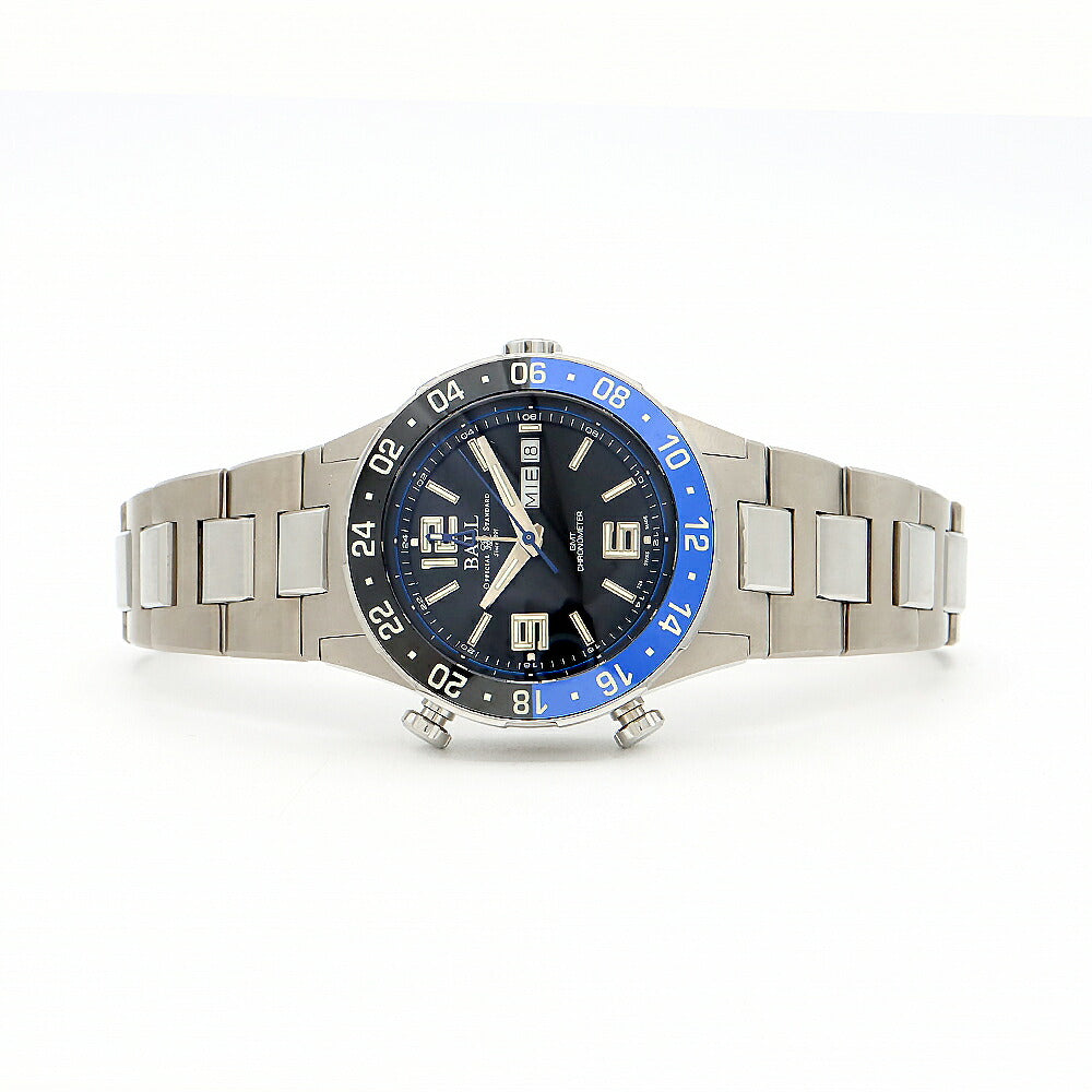 内部点検済 BALL ボール ウォッチ マリン GMT 世界1000本限定 DG3030B 200m防水 デイデイト 黒 ブラック SS ステンレス メンズ 自動巻き【6ヶ月保証】【腕時計】【中古】