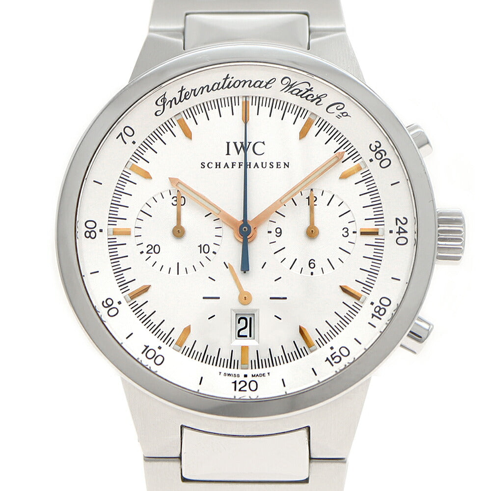 電池交換済 IWC インターナショナルウォッチカンパニー GST クロノグラフ メカニカルクォーツ IW372703 デイト シルバー SS ステンレス メンズ クォーツ【6ヶ月保証】【腕時計】【中古】