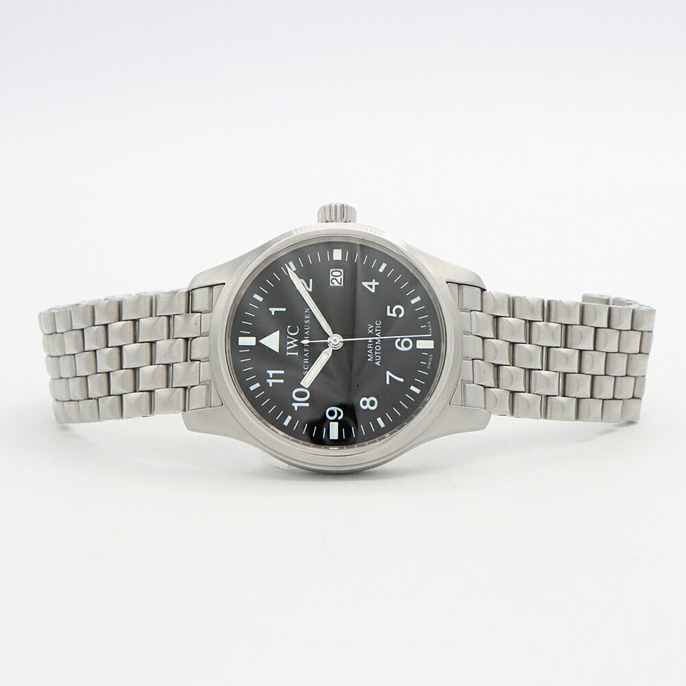 IWC インターナショナルウォッチカンパニー パイロットウォッチ マークXV IW325307 デイト 黒 ブラック SS ステンレス メンズ 自動巻き マーク15【6ヶ月保証】【腕時計】【中古】