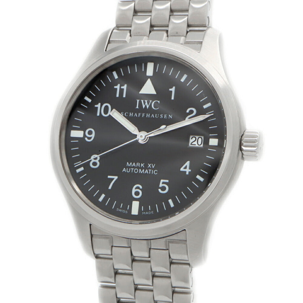 IWC インターナショナルウォッチカンパニー パイロットウォッチ マークXV IW325307 デイト 黒 ブラック SS ステンレス メンズ 自動巻き マーク15【6ヶ月保証】【腕時計】【中古】