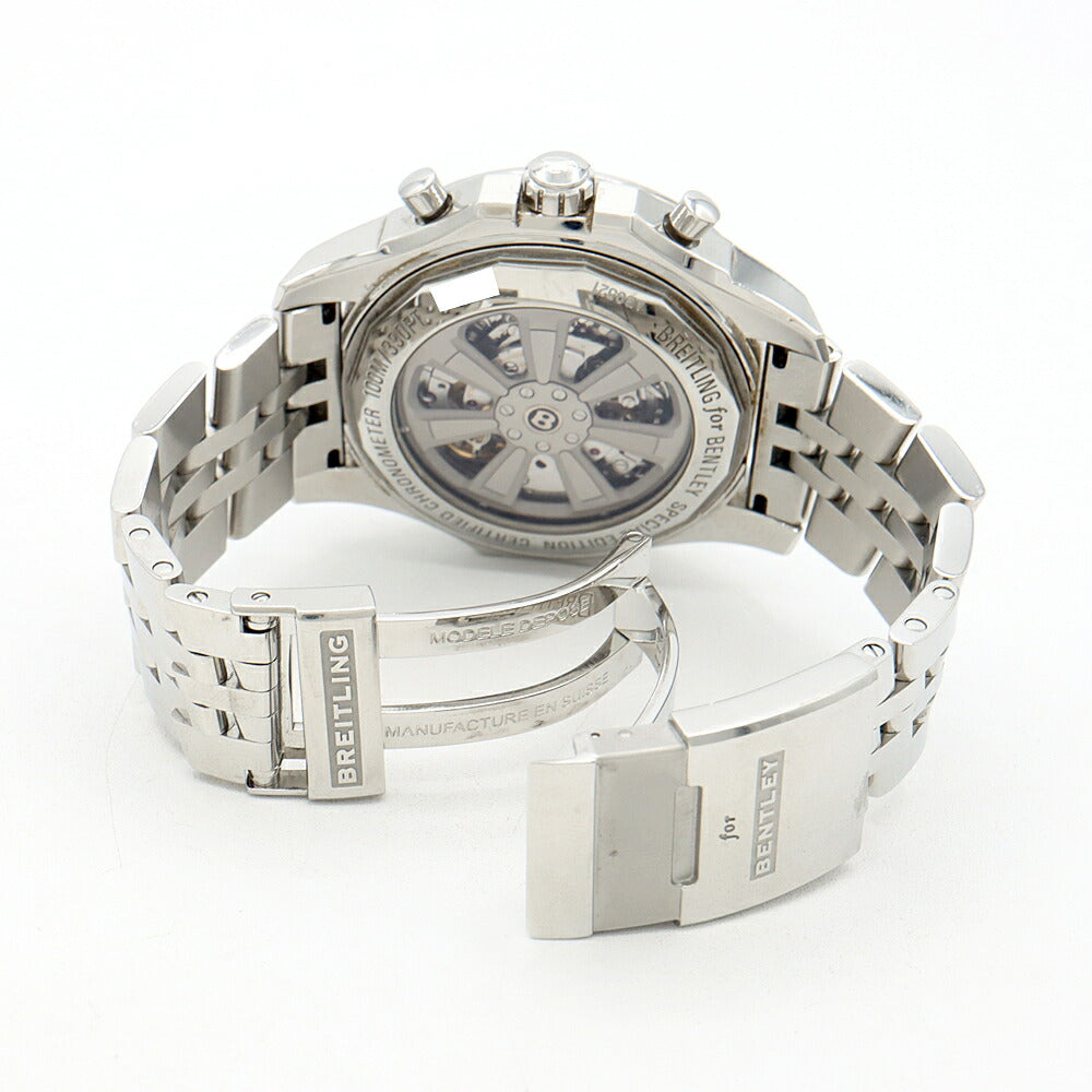 BREITLING ブライトリング ベントレー B05 ユニタイム AB0521 クロノグラフ ワールドタイム 100m防水 デイト 裏スケ 黒 ブラック SS ステンレス メンズ 自動巻き【自社保証6ヶ月】【腕時計】【中古】