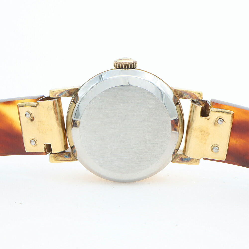 OMEGA Geneve 562.005 Cal.681 24 stones Date Silver YGP Yellow Gold SS Stainless Steel Ladies Automatic Winding Antique Vintage [Watch] [Used]