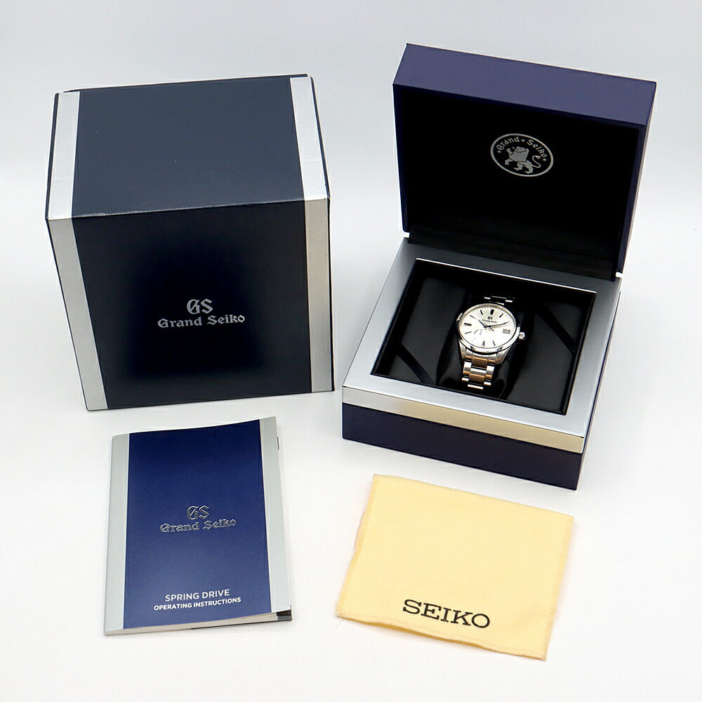 SEIKO セイコー グランドセイコー GS スプリングドライブ 9R65-0BM0 SBGA299 デイト パワーリザーブ シルバー SS ステンレス メンズ 自動巻き【6ヶ月保証】【腕時計】【中古】