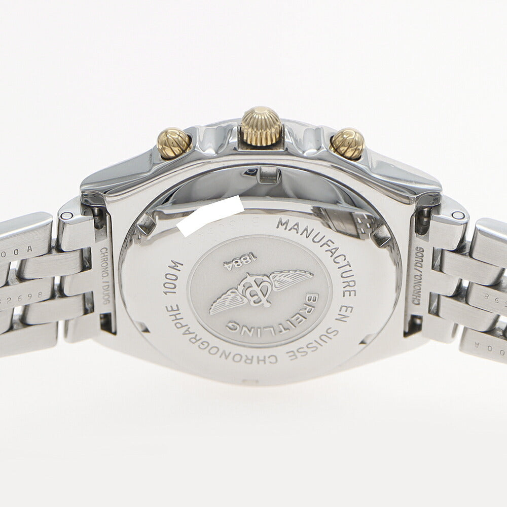 BREITLING ブライトリング クロノマット ビコロ B13050 クロノグラフ デイト 100m防水 グレー ブルー SS ステンレス YG イエローゴールド コンビ メンズ 自動巻き【保証6ヶ月】【腕時計】【中古】