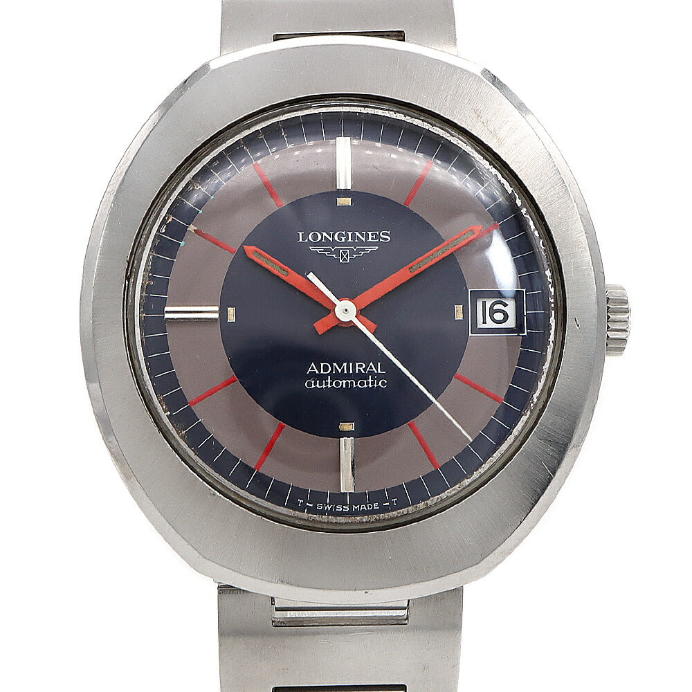 LONGINES ロンジン アドミラル デイト 青 ブルー SS ステンレス メンズ 自動巻き【6ヶ月保証】【腕時計】【中古】