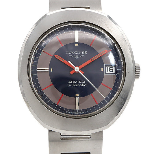LONGINES ロンジン アドミラル デイト 青 ブルー SS ステンレス メンズ 自動巻き【6ヶ月保証】【腕時計】【中古】