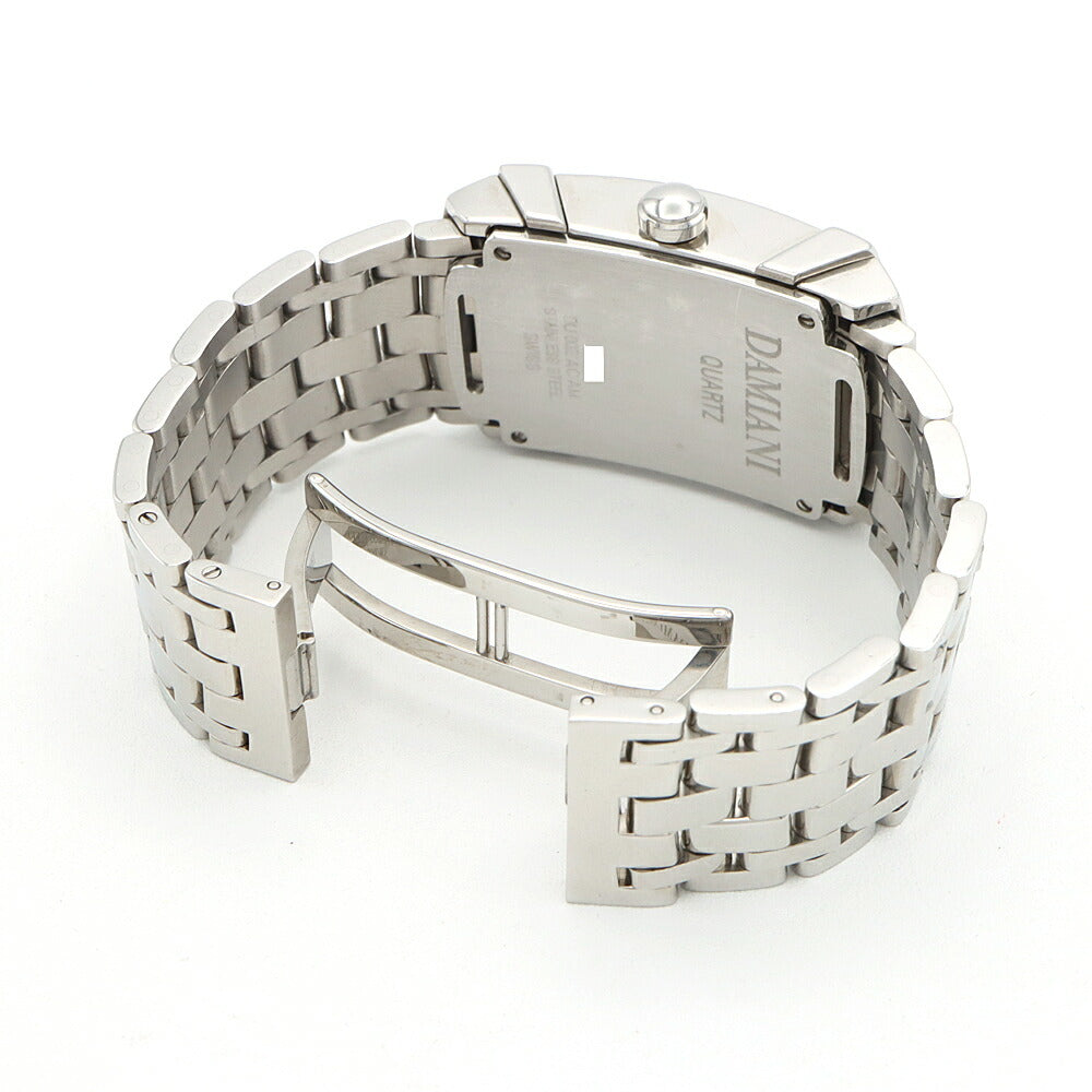 電池交換済 DAMIANI ダミアーニ エゴ DU002ACAM 11Pダイヤ ダイヤモンド シルバー SS ステンレス メンズ クォーツ【6ヶ月保証】【腕時計】【中古】