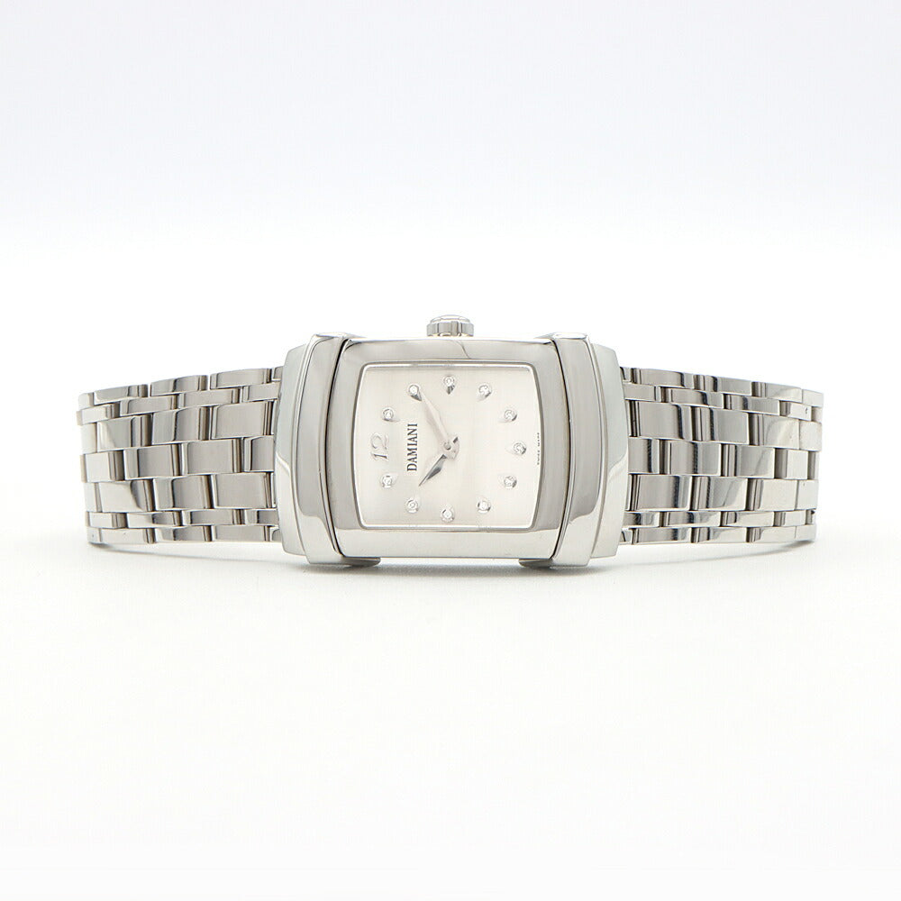 電池交換済 DAMIANI ダミアーニ エゴ DU002ACAM 11Pダイヤ ダイヤモンド シルバー SS ステンレス メンズ クォーツ【6ヶ月保証】【腕時計】【中古】