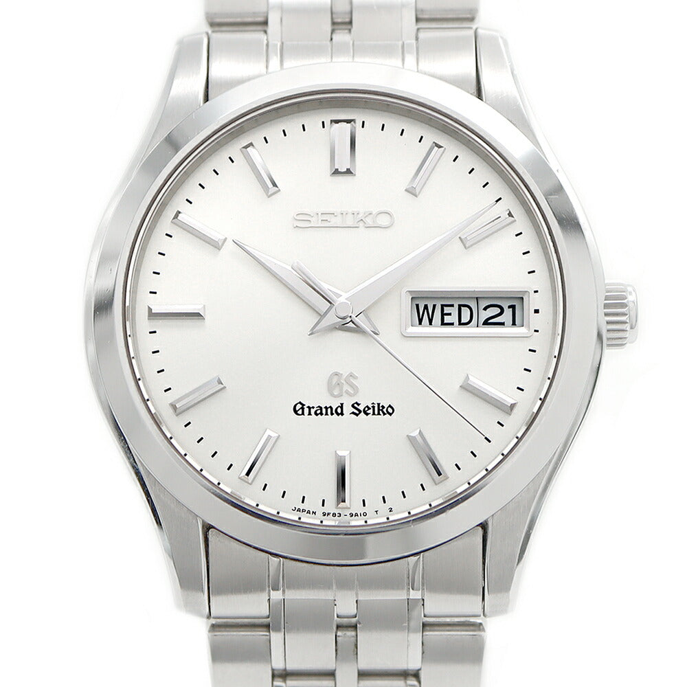 電池交換済 SEIKO セイコー GS グランドセイコー 9F83-9A30 デイデイト 100m防水 シルバー SS ステンレス メンズ クォーツ【6ヶ月保証】【腕時計】【中古】