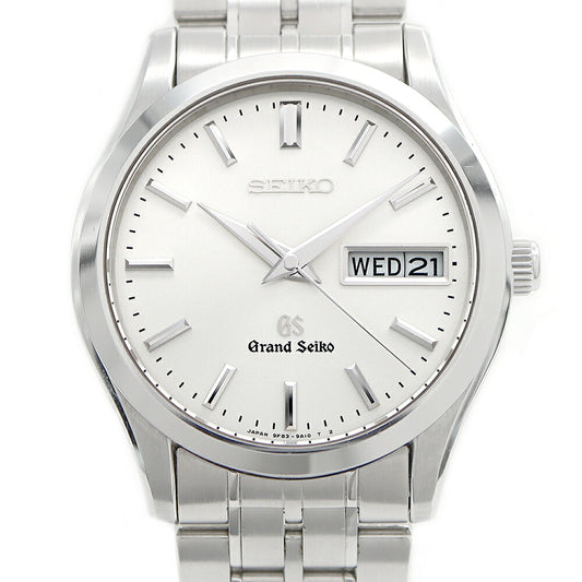 電池交換済 SEIKO セイコー GS グランドセイコー 9F83-9A30 デイデイト 100m防水 シルバー SS ステンレス メンズ クォーツ【6ヶ月保証】【腕時計】【中古】