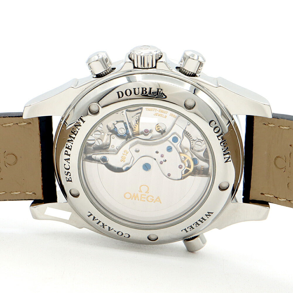 内部点検済 OMEGA オメガ デビル ラトラパンテ コーアクシャル クロノグラフ 4847.30 裏スケ シルバー SS ステンレス 純正ベルト 純正尾錠 メンズ 自動巻き デヴィル【6ヶ月保証】【腕時計】【中古】