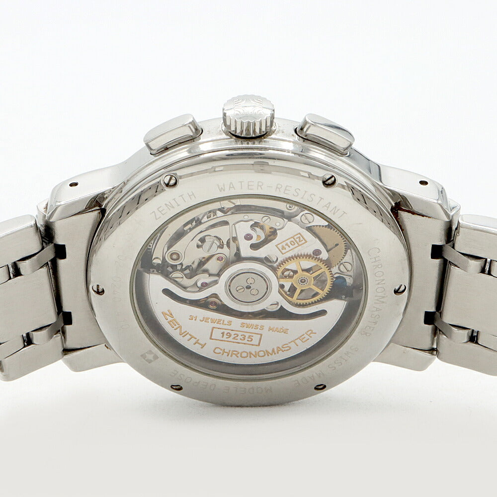 ZENITH ゼニス エルプリメロ クロノマスターT 02.0240.410 クロノグラフ ムーンフェイズ トリプルカレンダー 黒 ブラック SS ステンレス メンズ 自動巻き【6ヶ月保証】【腕時計】【中古】