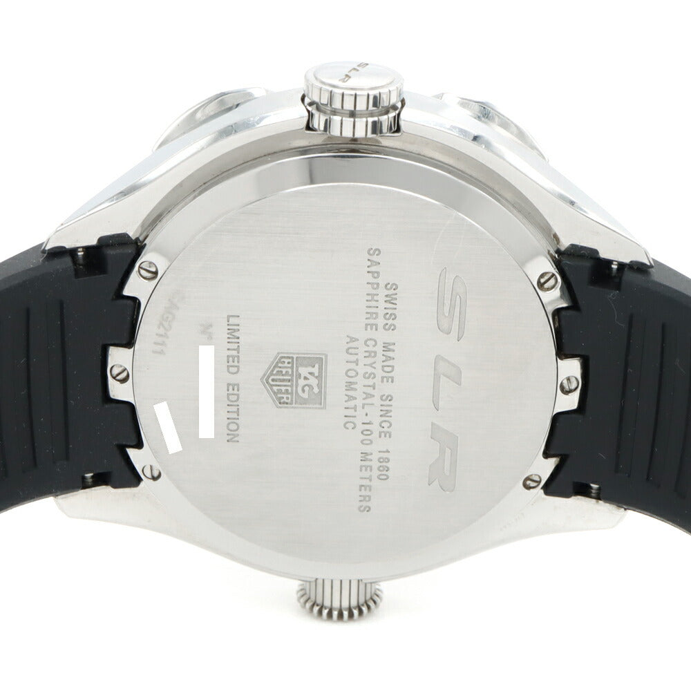 TAG Heuer タグホイヤー SLR for メルセデス ベンツ 世界3500本限定 CAG2111 FT6009 クロノグラフ デイト 100m防水 黒 ブラック SS ステンレス 純正尾錠 メンズ 自動巻き【6ヶ月保証】【腕時計】【中古】