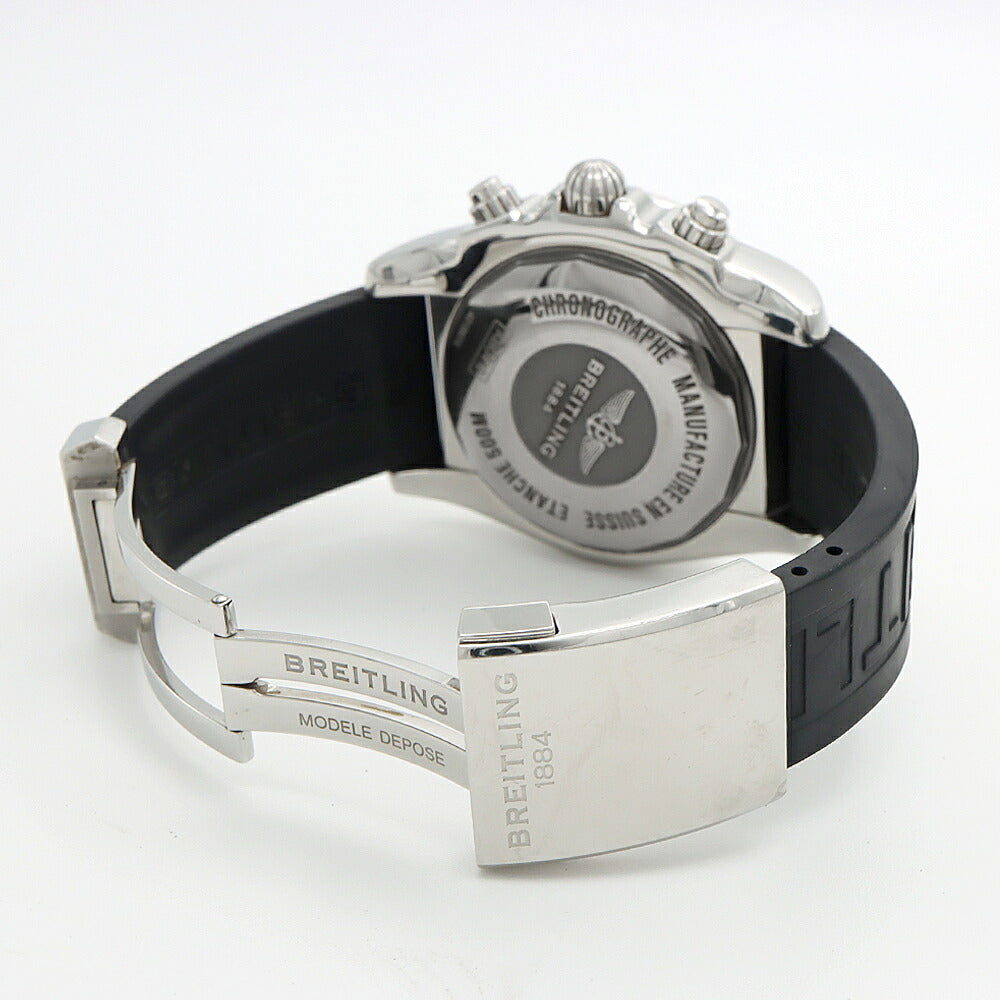 BREITLING ブライトリング クロノマット GMT AB0410 クロノグラフ デイト 500m防水 黒 ブラック SS ステンレス 純正ベルト 純正尾錠 メンズ 自動巻き【6ヶ月保証】【腕時計】【中古】