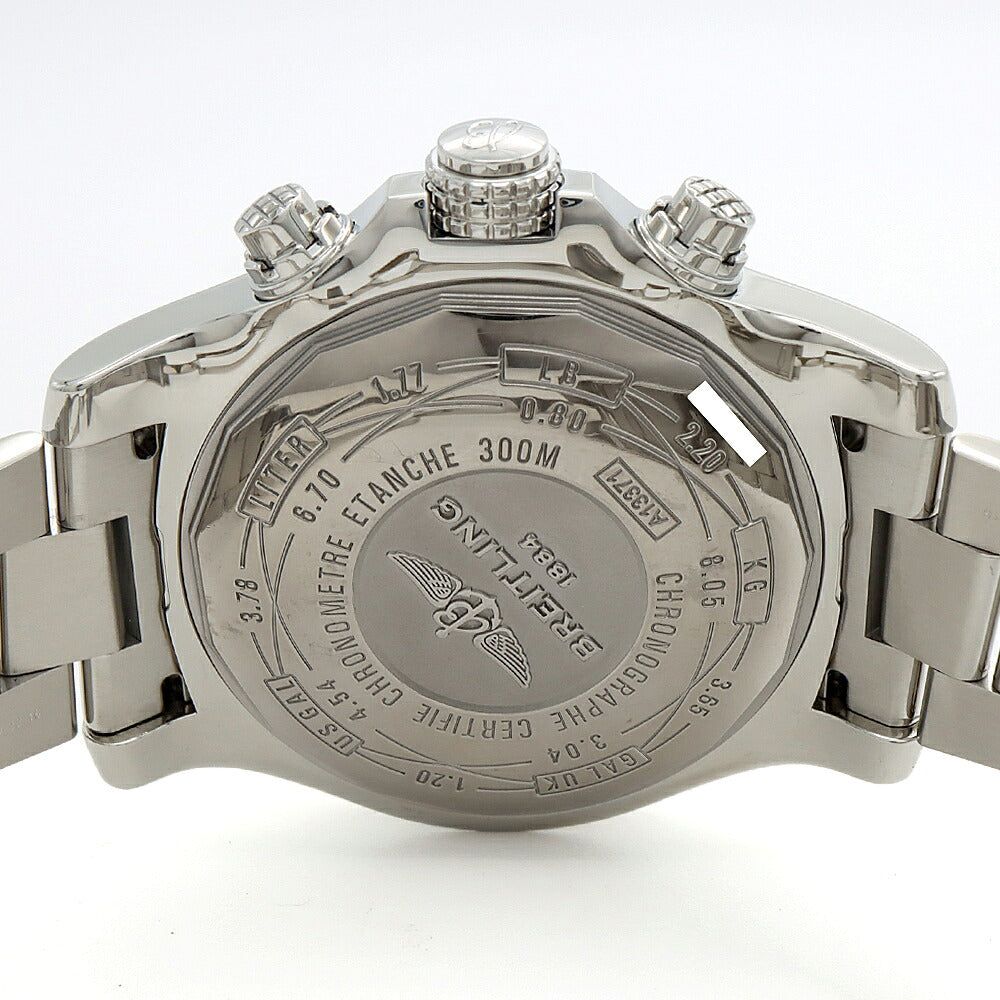 BREITLING ブライトリング スーパーアベンジャーII クロノグラフ A13371 300m防水 デイト 青 ブルー SS ステンレス メンズ 自動巻き スーパーアベンジャー2【6ヶ月保証】【腕時計】【中古】