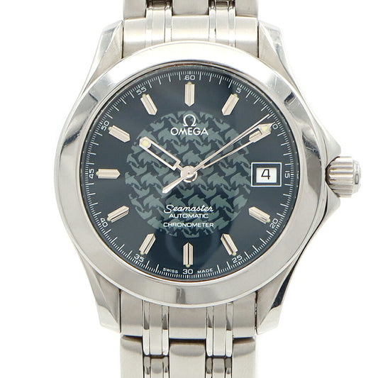 内部点検済 OMEGA オメガ シーマスター120 ジャックマイヨール 1997 5000本限定 2500.80 120m防水 デイト 青 ブルー SS ステンレス メンズ 自動巻き【6ヶ月保証】【腕時計】【中古】