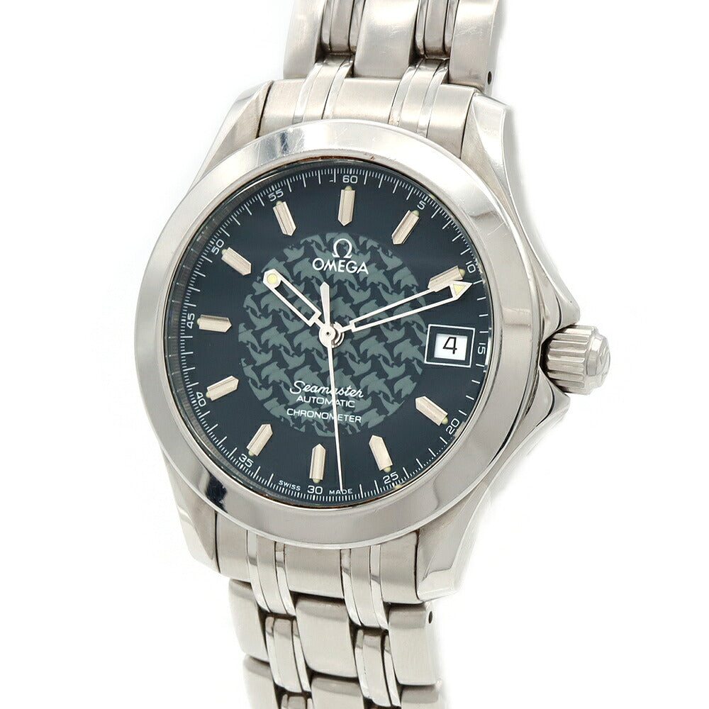 内部点検済 OMEGA オメガ シーマスター120 ジャックマイヨール 1997 5000本限定 2500.80 120m防水 デイト 青 ブルー SS ステンレス メンズ 自動巻き【6ヶ月保証】【腕時計】【中古】