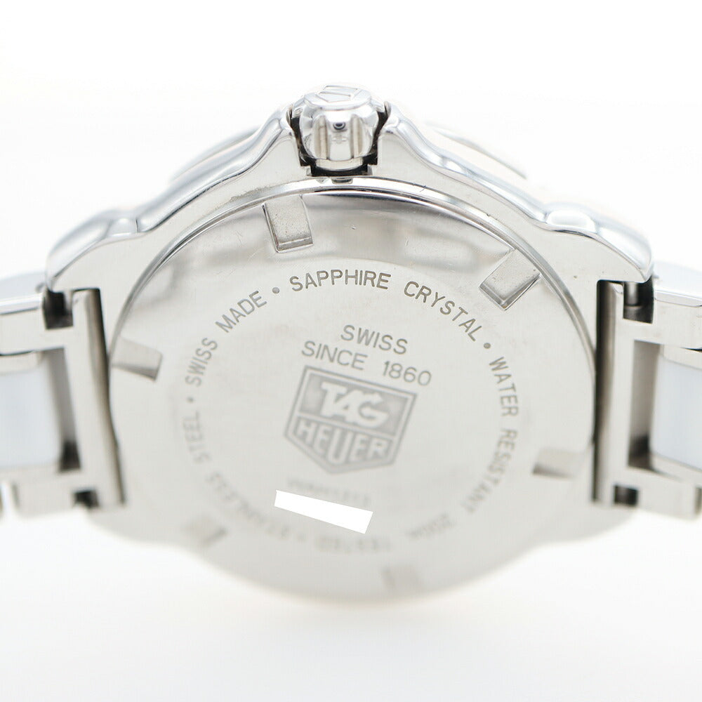 電池交換済 TAG Heuer タグホイヤー フォーミュラ1 ダイヤベゼル WAH1313 ダイヤモンド 12Pダイヤ デイト 200m防水 白 ホワイト CE セラミック SS ステンレス レディース クォーツ【6ヶ月保証】【腕時計】【中古】