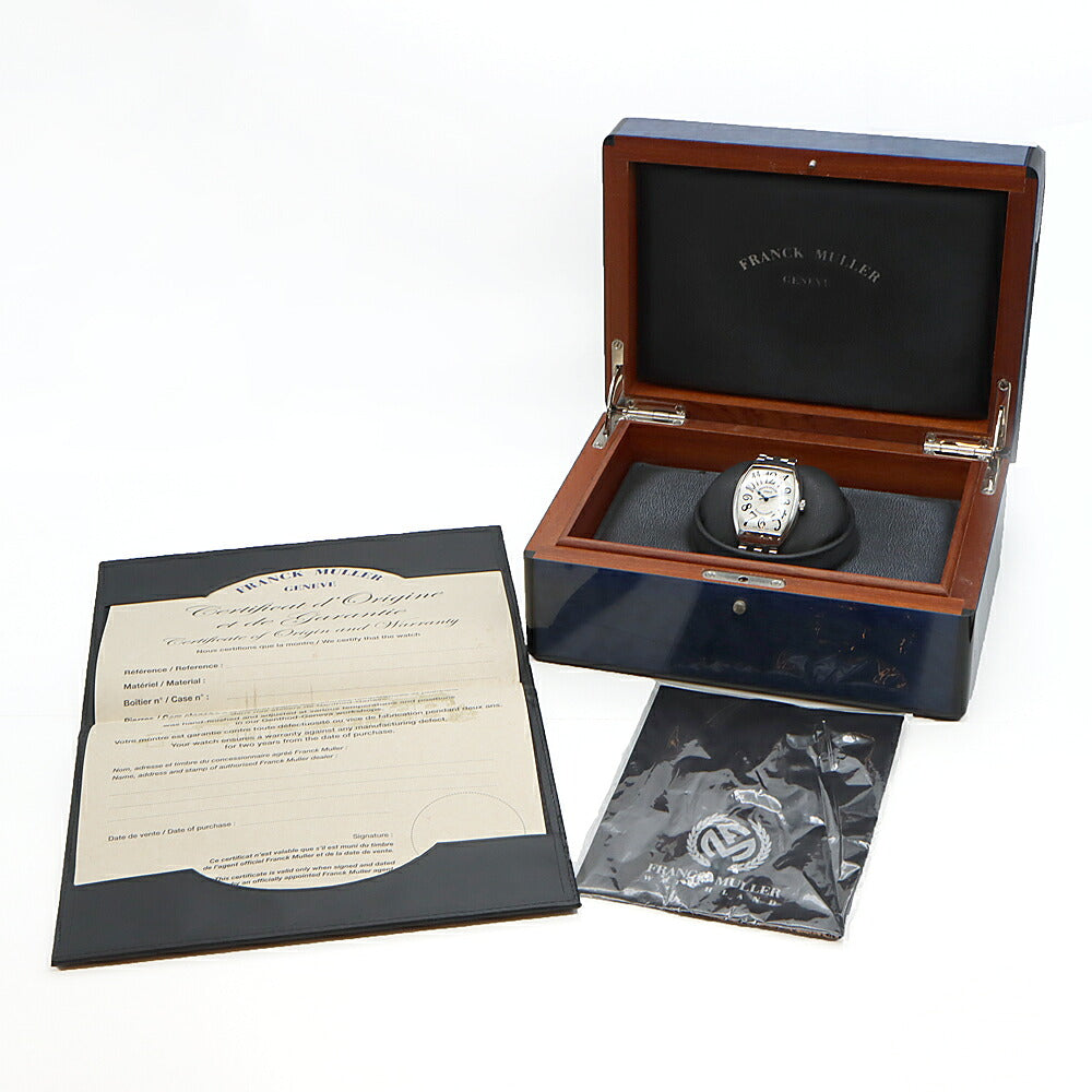 FRANCK MULLER フランクミュラー トノーカーベックス 6850SC シルバー ギョーシェ SS ステンレス メンズ 自動巻き【6ヶ月保証】【中古】【腕時計】