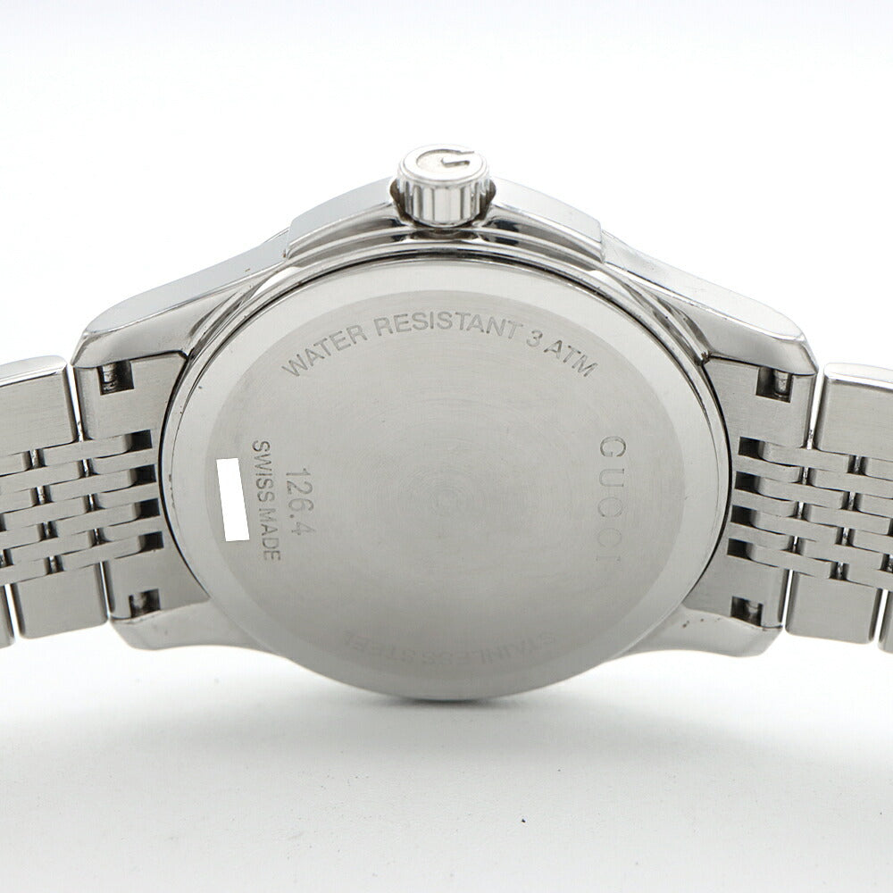 Battery replaced GUCCI G Timeless YA126404 Diamond 12P Diamond Date Silver SS Stainless Steel Men's Quartz [6 Month Warranty] [Watch] [Used]