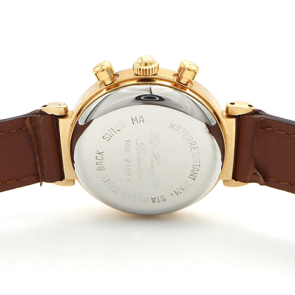 TAG Heuer タグホイヤー エドワード ホイヤー クロノグラフ 188.215/1 ムーンフェイス デイト 30m防水 白 ホワイト YGP イエローゴールド SS ステンレス コンビ 純正ベルト メンズ 手巻き【6ヶ月保証】【腕時計】【中古】