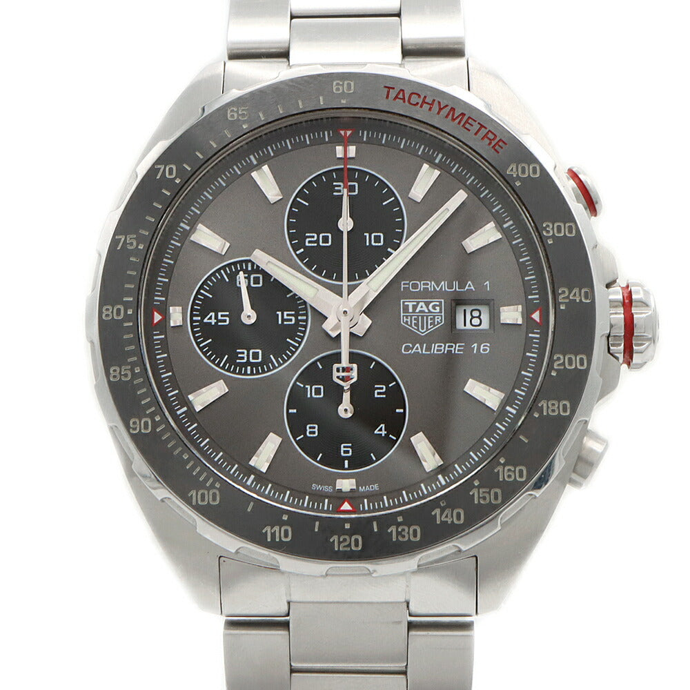 TAG Heuer タグホイヤー フォーミュラ1 キャリバー16 クロノグラフ CAZ2012 デイト 200m防水 グレー SS ステンレス CE セラミック メンズ 自動巻き【6ヶ月保証】【腕時計】【中古】