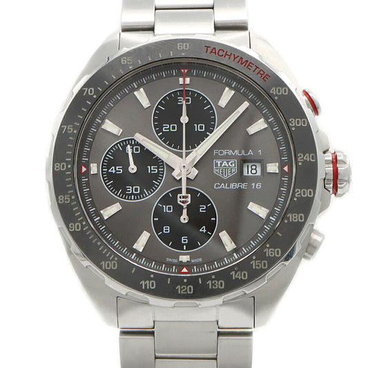 TAG Heuer タグホイヤー フォーミュラ1 キャリバー16 クロノグラフ CAZ2012 デイト 200m防水 グレー SS ステンレス CE セラミック メンズ 自動巻き【6ヶ月保証】【腕時計】【中古】