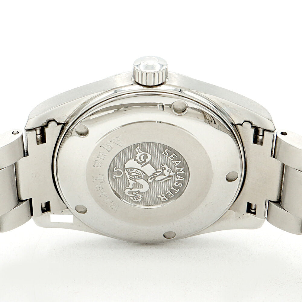 電池交換済 OMEGA オメガ シーマスター アクアテラ 2518.50 デイト 150m防水 黒 ブラック SS ステンレス メンズ クォーツ【6ヶ月保証】【腕時計】【中古】