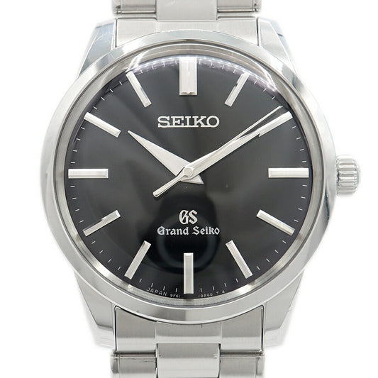 電池交換済 SEIKO セイコー GS グランドセイコー 9F61-0AG0 SBGX121 100m防水 黒 ブラック SS ステンレス メンズ クォーツ【6ヶ月保証】【腕時計】【中古】
