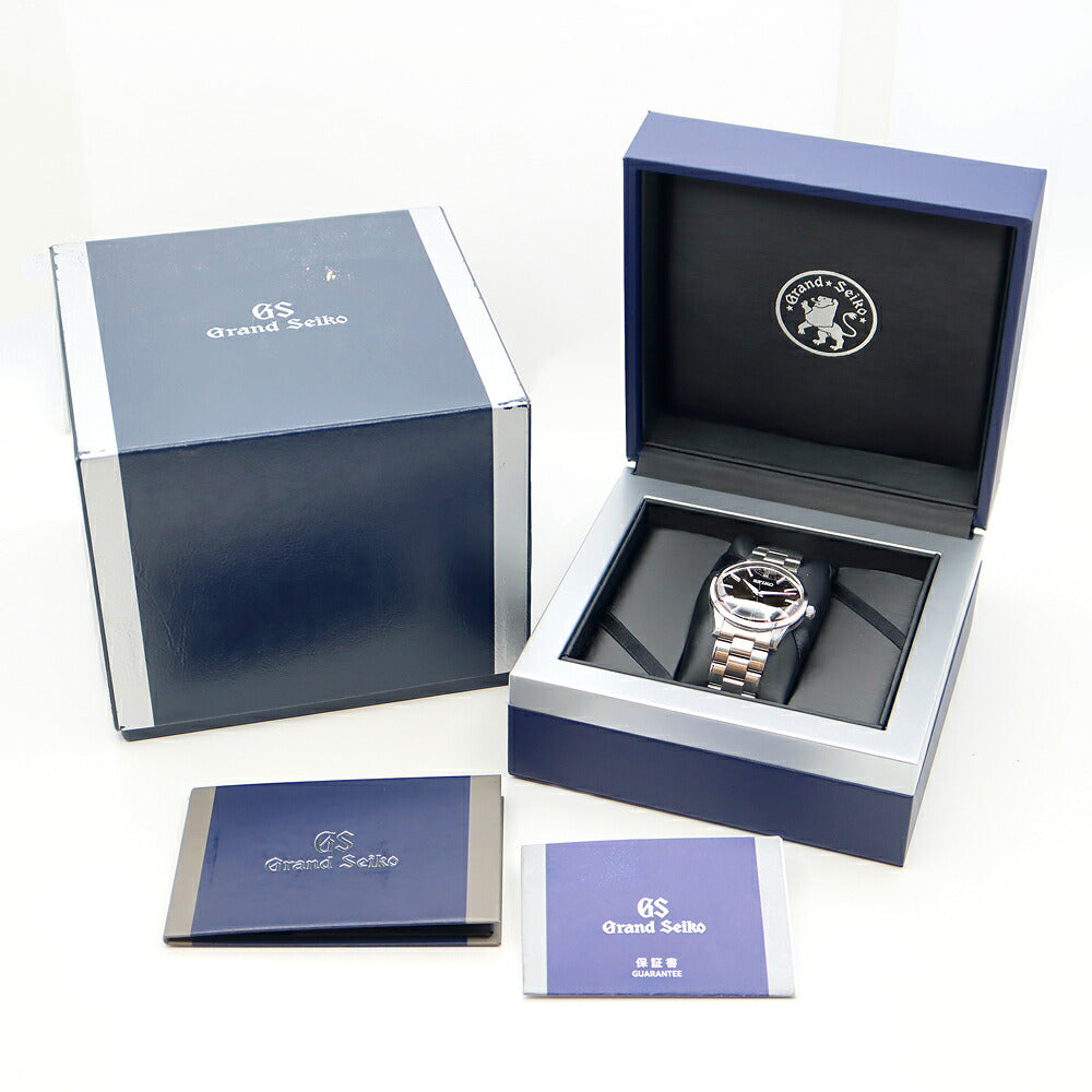 電池交換済 SEIKO セイコー GS グランドセイコー 9F61-0AG0 SBGX121 100m防水 黒 ブラック SS ステンレス メンズ クォーツ【6ヶ月保証】【腕時計】【中古】