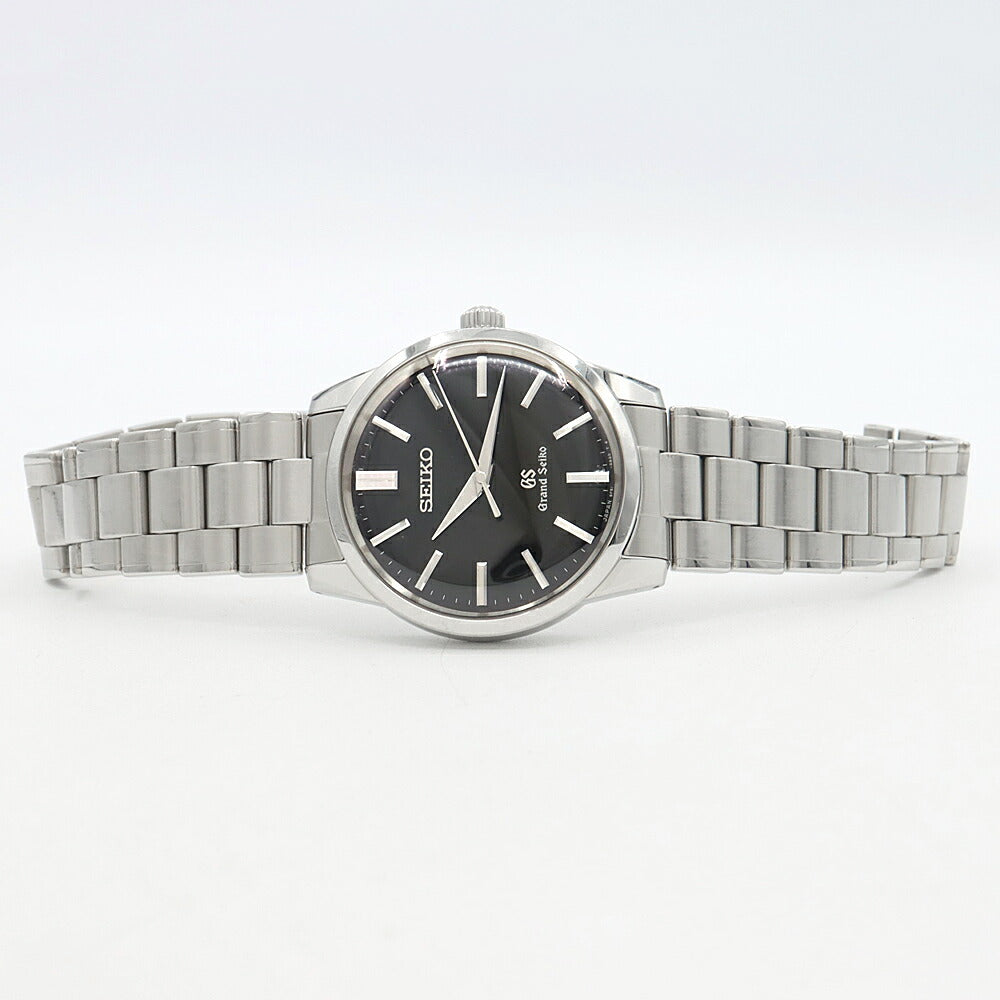 電池交換済 SEIKO セイコー GS グランドセイコー 9F61-0AG0 SBGX121 100m防水 黒 ブラック SS ステンレス メンズ クォーツ【6ヶ月保証】【腕時計】【中古】