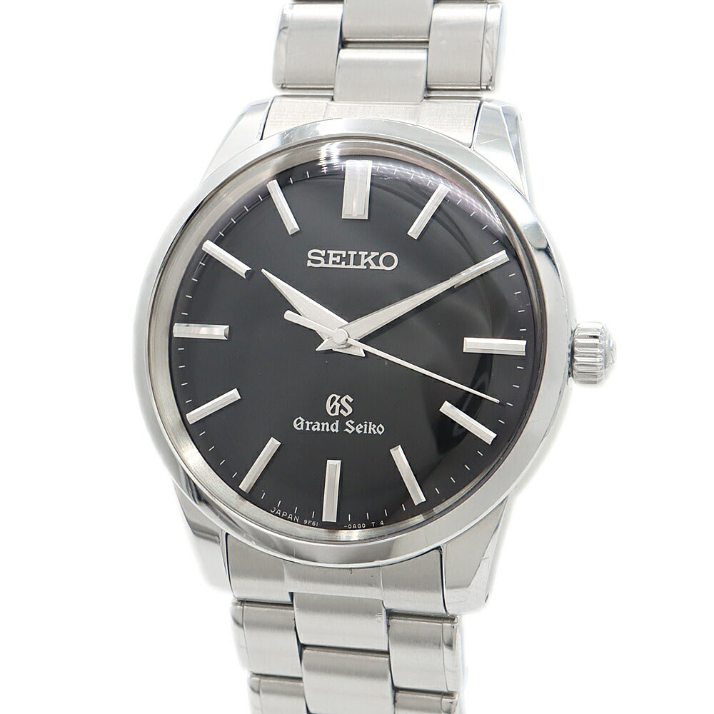 電池交換済 SEIKO セイコー GS グランドセイコー 9F61-0AG0 SBGX121 100m防水 黒 ブラック SS ステンレス メンズ クォーツ【6ヶ月保証】【腕時計】【中古】